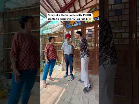 House with AQI of 5 in Delhi 🤗 #housetour #hometour #delhi #sustainability #greenhouse #life