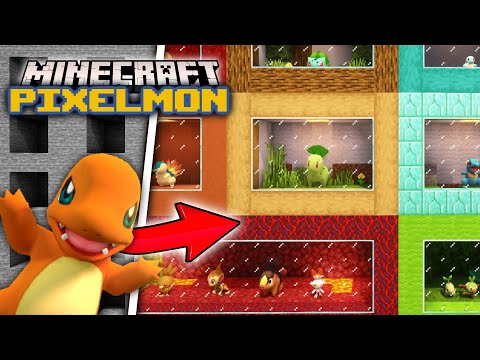 I Trapped Every Starter Pokémon in Minecraft Pixelmon