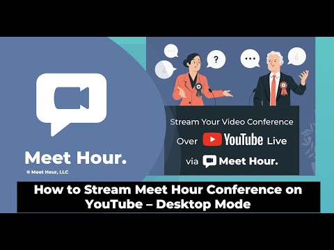 (Meet Hour - Tutorial) - How to Live Stream Meet Hour Video Conference on YouTube Live - Desktop