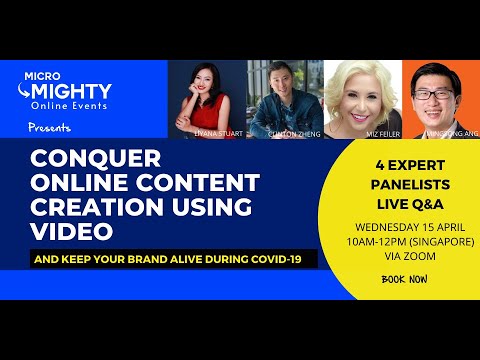 CONQUER ONLINE CONTENT CREATION USING VIDEO - MASTERCLASS