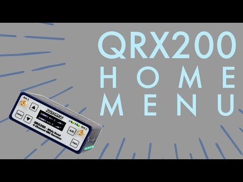 Home Menu on Zaxcom QRX200