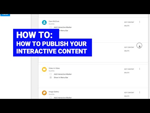 How to publish your interactive layered videos