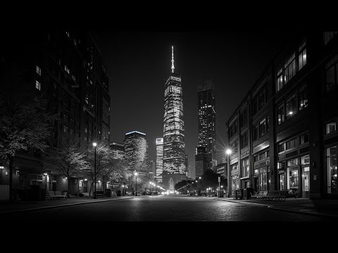 Captivating Dark City Streets: A Symphony of Lights and Night Jazz Rhythms