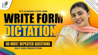 PTE Write From Dictation July 2025 | 50 Most Repeated Questions | PTE Academic Real Exam Predictions