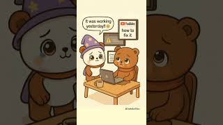 Every programmer's worst nightmare 😭🐼 | "It worked yesterday!" #shorts