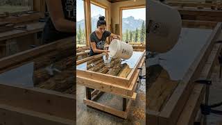 Creating a Massive 150kg Epoxy Table from Pine Logs