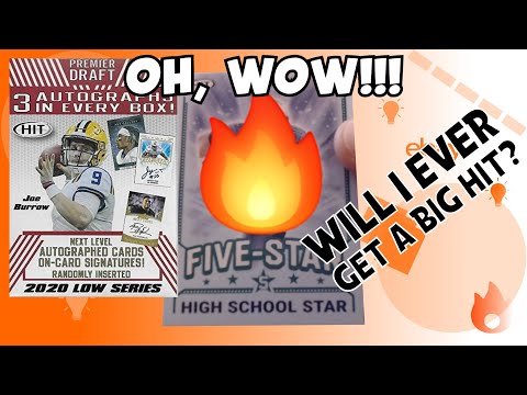 Sage Hit 2020 Football Cards Opening (3 AUTOS!) Hunt for Joe Burrow Rookies Continues