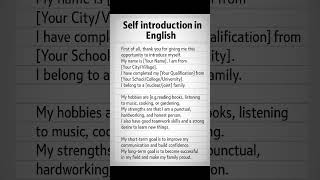 How to Introduce Yourself in English ✨ | Self Introduction Example 💬