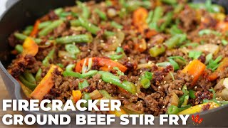 Macro Friendly Firecracker Ground Beef Stir Fry