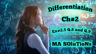 12 Class maths ch 2 Exercise 2.5 Q.8 and Q.9/Differentiation