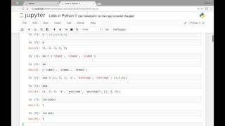 Intro and Creating Lists