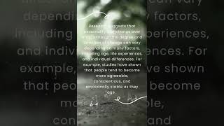 Myth about personality