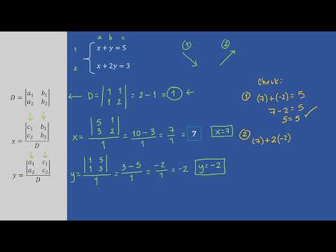 Systems of equations with two variables by Determinants (Part 2) | Learn Math