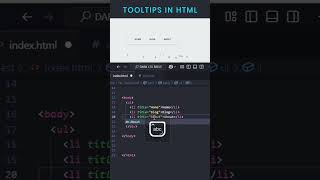 Tooltipes in HTML #shorts #html #htmlcomments #htmlcourse #tools#cs #computerscience#students #study