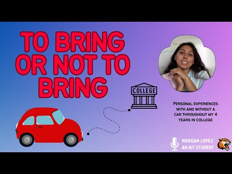 my 4 years in college with and without a car