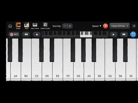 Happy birthday song on piano