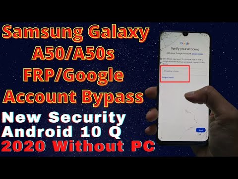 Samsung A50/A50s Frp Bypass | Samsung A50/A50s Frp/Google Account Unlock New Security Android 10 Q