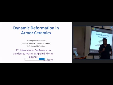 Large Deformation in Armor Ceramics under dynamic loading | Prof. Sampad Biswas