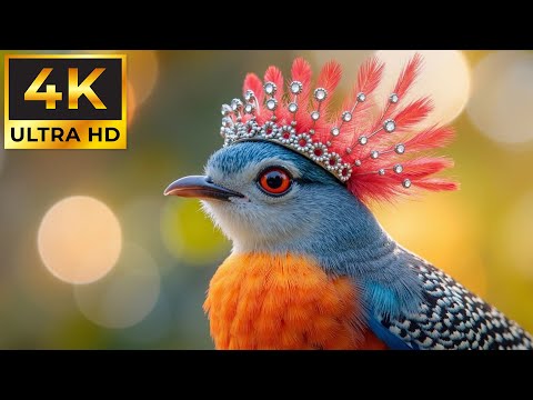 Beautiful Bird Singing Piano 4K Soothing Sounds Sleep Aid Natural Relaxation Music