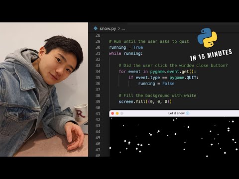 Pygame snow animation | Beginner Python Projects