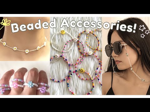 🍧 SHOPEE FINDS 🛒⭐ Aesthetic BEADED ACCESSORIES!! (rings, necklaces, bracelets, etc.)