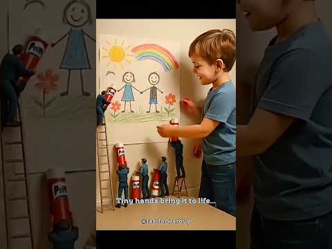 Tiny workers helped this kid’s dream come to life. Watch the magic! #motivation #art #roblox