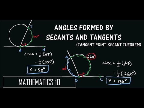 Angles Formed by Secants and tangents (PART 2 - Tangent Point-Secant Theorem) | MATHEMATICS 10