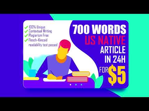 700 words unique SEO article writing for website or blog content | Only $5 | Fiverr.com