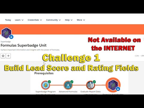 Formulas Superbadge Unit|| Challenge 1|| Build Lead Score and Rating Fields
