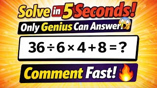Solve in 5 Seconds! 😲 Genius Math reasoning quiz Challenge
