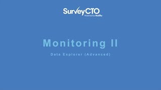 Data Explorer: Monitoring II (Advanced)