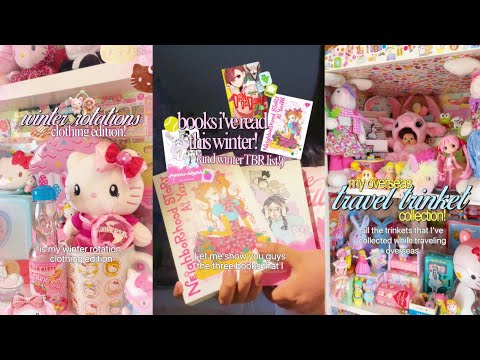 · ° 👛 january long tiktok compilation! ♪ (overseas trinket collection, books i've read + winter tbr)