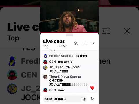Live chat reaction to chicken JOCKY 😭
