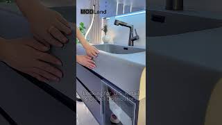 🇺🇸 California Smart Vanity — Pull-Out Faucet, LED Lighting & Modern Materials ✨
