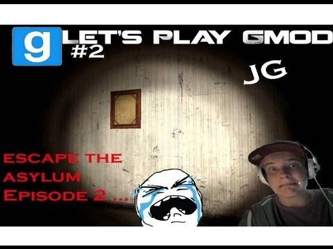 Let's Play Gmod. Escape Asylum #2 - Jävla Jumpscares överallt!:O - Swedish.