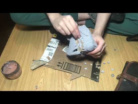 I made a cardboard skull mask that looks like REAL METAL!!