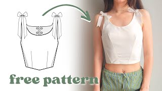 DIY corset top tutorial with free sewing pattern by mood