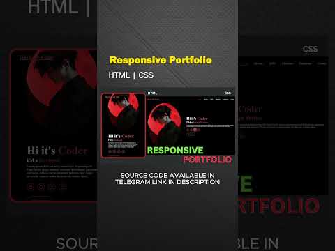 Responsive Portfolio | HTML CSS |  #webdevelopement #coding #python #viralvideo
