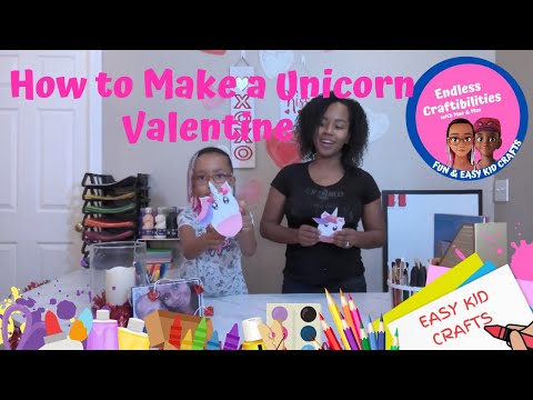 Easy Valentines Day Craft | Make a Magical Unicorn #valentinecraft #diygreetingcard #easycraft