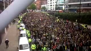 Crazy Dortmund fans in Manchester. This is Mental!
