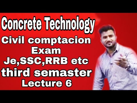 Concreat Technology second year third semaster civil je, ssc, RRB ,Compation exam