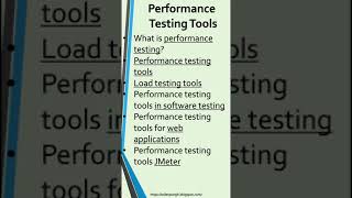 Performance Testing Tools-Load Testing Tools-Performance Testing Tools For Web Applications-Testing