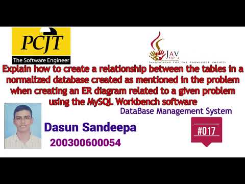 DBMS Task 17 : Explain how to create a relationship between the tables in a normalized database