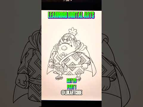 Learning Digital_Day29 Part1 #onepiece #jinbei #keepup #strawhats #shorts #digitalart #art #fyp