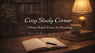 Cozy Study Corner | 1 Hour Warm Piano for Reading | Quiet Pages Studio