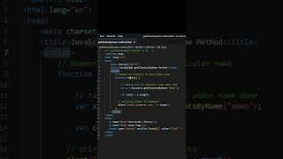 DOM Manipulation with getElementByName in JavaScript | #shorts #viral