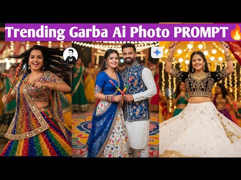 Trending Garba Look Ai Photo Editing Gemini Prompts | Google Gemini Navratri Ai Photo Editing