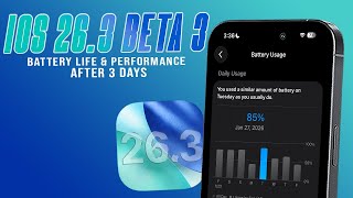 iOS 26.3 Beta 3 Battery Life & Performance (After 3 Days)