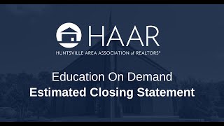 Estimated Closing Statement