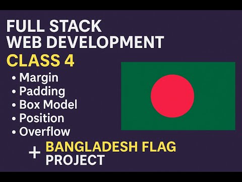 Full Stack Web Development Class 4: CSS Margin, Padding, Box Model, Position Bangladesh Flag Project